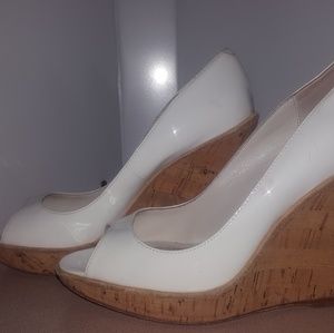 ALDO white platform shoes